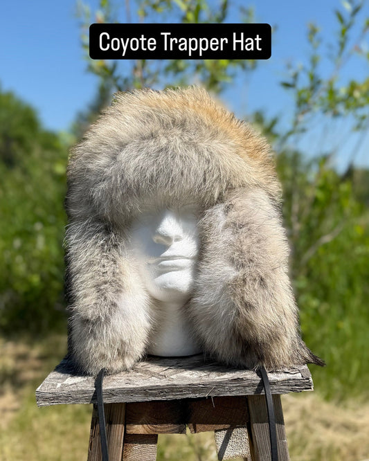 Coyote Fur Trapper Hat image 2