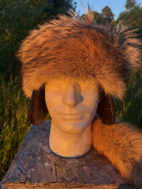 Coyote Davy Crockett with Ear Flaps