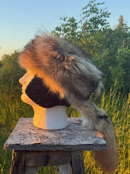 Coyote Davy Crockett with Ear Flaps